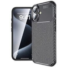 Techsuit Kryt iPhone 16, Techsuit CarbonFiber černý