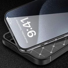 Techsuit Kryt iPhone 16, Techsuit CarbonFiber černý