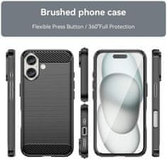 Techsuit Kryt iPhone 16 Armored Carbon černý