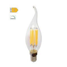 Diolamp  LED Filament žárovka čirá Candle Flame CF35 5W/230V/E14/4000K/690Lm/360°/Dim