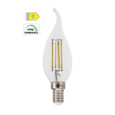 Diolamp  LED Filament žárovka čirá Candle Flame CF35 4W/230V/E14/2700K/570Lm/360°/Step Dim