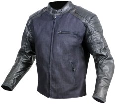 NAZRAN Dalope black/blue denim men jacket vel. 2XL