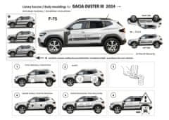 Rider Ochranné boční lišty na dveře, Dacia Duster III, 2024- ,