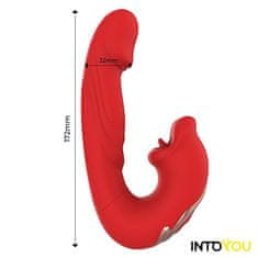 INTOYOU INTOYOU Mouty (Red), vibrátor na G-bod a orální stimulací