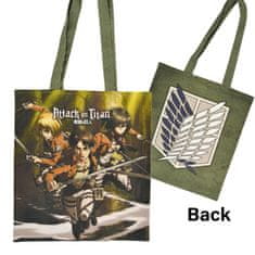 POPbuddies Látková taška - Attack on Titan Tote Bag: Eren, Mikasa & Armin 35 x 42 cm