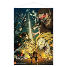 POPbuddies WallScroll - Attack on Titan: The Final Season Paradis Island Vs Marley 50 x 70 cm