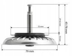 Tycner Dřezová zátka se sítkem nastavitelná fi79 mm chrom