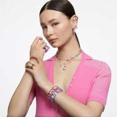 Swarovski Luxusní náhrdelník s třpytivými barevnými krystaly Gema 5656397