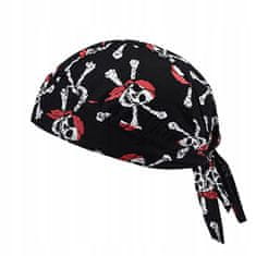 Korbi Pirátká bandana se skully, pirátský šátek, Halloweenové doplňky