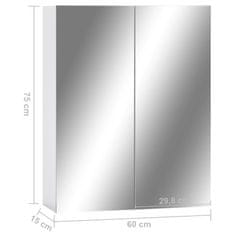 Vidaxl 323607 Bathroom Mirror Cabinet White 60x15x75 cm MDF