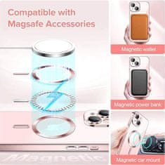 Techsuit Kryt Samsung Galaxy A35 5G Techsuit Luxury Crystal MagSafe - růžový