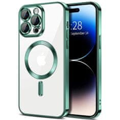 Techsuit Kryt iPhone 15 Pro Techsuit Luxury Crystal MagSafe - světle zelený