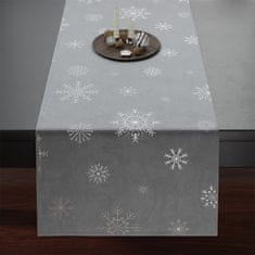 My Best Home Vánoční ubrus - běhoun na stůl SNOWFLAKE světle šedá 40x140 cm Mybesthome