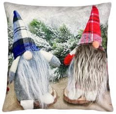 Decora Vánoční polštář s 3D aplikací CHRISTMAS GNOMES III. 40x40 cm Mybesthome Varianta: Povlak na polštář s antialergickou prošívanou výplní, 40x40 cm