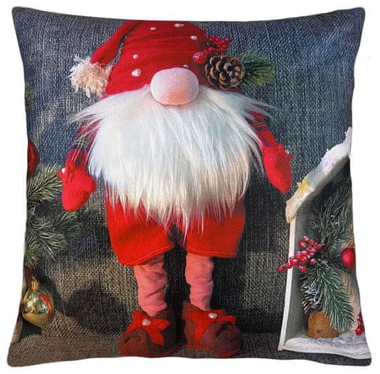 Decora Vánoční polštář GNOME CHRISTMAS IV. 40x40 cm Mybesthome Varianta: Povlak na polštář, 40x40 cm