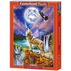 WOWO Puzzle Vlčí noc 1500 dílků, 68 x 47 cm, CASTORLAND - Kvalitní skládačka pro všechny milovníky přírody a tajemna.