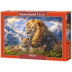 WOWO Puzzle 1000 dílků Jaký otec, takový syn - Stylová skládačka 68 x 47 cm od CASTORLAND pro rodinnou zábavu a rozvoj kreativity.