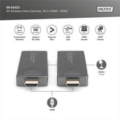 Digitus DS-55323 4K Wireless Video Extender Set, 30 m (HDMI - HDMI)