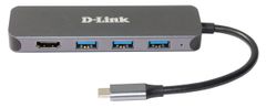 D-Link 5-in-1 USB-C Hub with HDMI/Power Delivery