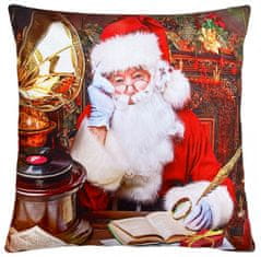 Decora Vánoční polštář SANTA I. 40x40 cm Mybesthome Varianta: Povlak na polštář s antialergickou prošívanou výplní, 40x40 cm