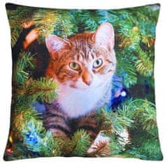 Decora Vánoční polštář XMAS CAT II. 40x40 cm Mybesthome Varianta: Povlak na polštář s výplní, 40x40 cm