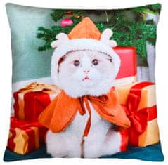 Decora Vánoční polštář XMAS CAT I. 40x40 cm Mybesthome Varianta: Povlak na polštář, 40x40 cm