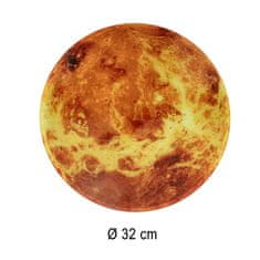 Ikonka Nástěnné Hodiny Planeta Mars S Led Displejem 32 Cm Oranžové