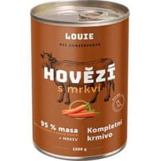 Louie konz. pro psy hovězí s mrkví 1200 g