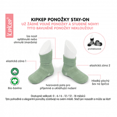 Dětské ponožky Stay-on-Socks NEWBORN 1pár Calming Green