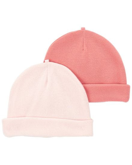 CARTER'S Čepice Pink holka MFL 2ks 0-3m