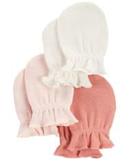 CARTER'S Rukavice Pink/Ivory holka MFL 3ks 0-3m