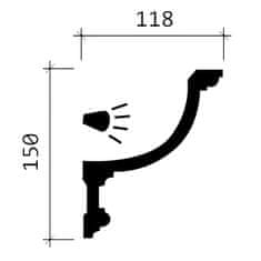 Profhome Decor Stropní římsa Profhome 150209 styl neoklasicismus 2 m