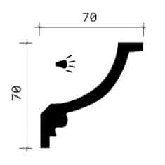 Profhome Decor Stropní římsa Profhome 150208 styl neoempír 2 m