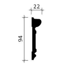 Profhome Decor Nástěnné lemovací lišty Profhome 151345 1 karton s 12 ozdobnými lištami 24 m