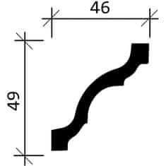 Profhome Decor Stropní římsa Profhome 650115 styl neoklasicismus 2 m