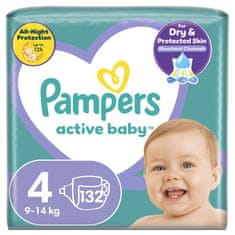 Pampers Active Baby Pleny jednorázové 4 (9-14 kg) 132 ks