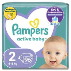 Pampers Active Baby Pleny jednorázové 2 (4-8 kg) 96 ks