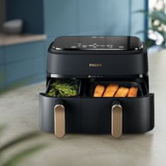 Philips horkovzdušná fritéza 3000 Series Airfryer Dual basket 9l NA352/00