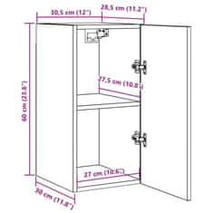 Vidaxl TV skříňky 2 ks dub artisan 30,5 x 30 x 60 cm kompozitní dřevo