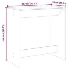 Vidaxl Barový stůl černý 102 x 50 x 103,5 cm kompozitní dřevo