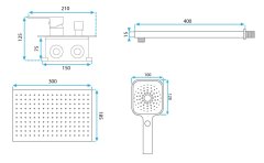 REA REA Moby sprchový set, černá REA-P2402 - Rea