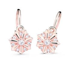 Cutie Jewellery Půvabné dětské náušnice z růžového zlata C2754-10-X-4 (Barva bílá)