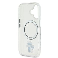 Karl Lagerfeld Zadní kryt IML Karl and Choupette MagSafe pro iPhone 16 Plus Transparent