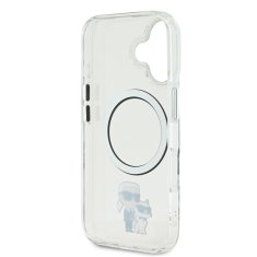 Karl Lagerfeld Zadní kryt IML Karl and Choupette MagSafe pro iPhone 16 Transparent