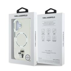 Karl Lagerfeld Zadní kryt IML Karl and Choupette MagSafe pro iPhone 16 Plus Transparent