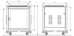 Fonestar FRA10U 19" kovový RACK