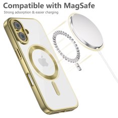 Tech-protect Pancéřové pouzdro na iPhone 16 6.1" Tech-Protect MagFlex MagSafe Zlaté satén