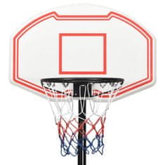 Vidaxl Basketbalový koš bílý 282–352 cm polyethylen