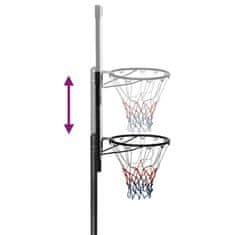 Vidaxl Basketbalový koš s průhlednou deskou 280–350 cm polykarbonát