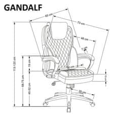 Halmar Kancelářské křeslo GANDAL černá / šedá (1p=1szt)